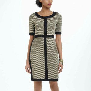 Anthropologie Bailey 44 Geometric Block Knit Dress Patterned Short Sleeve Size M